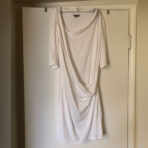 Helmut Lang white draped dress. SzM